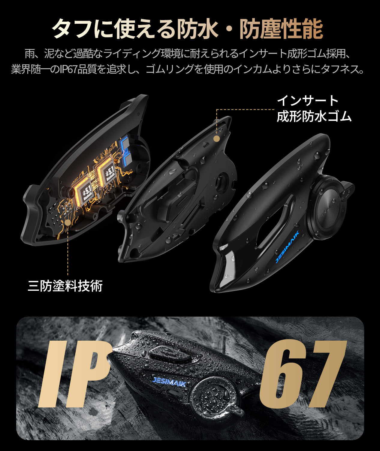 JESIMAIK バイク インカム X6S