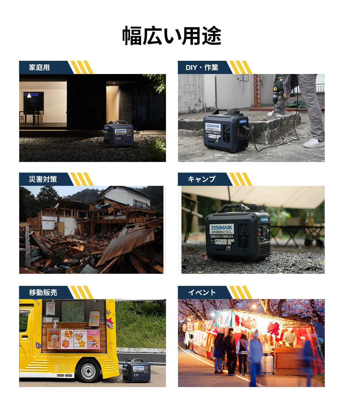 1.8kVA インバーター発電機JM1800Xi – JESIMAIK