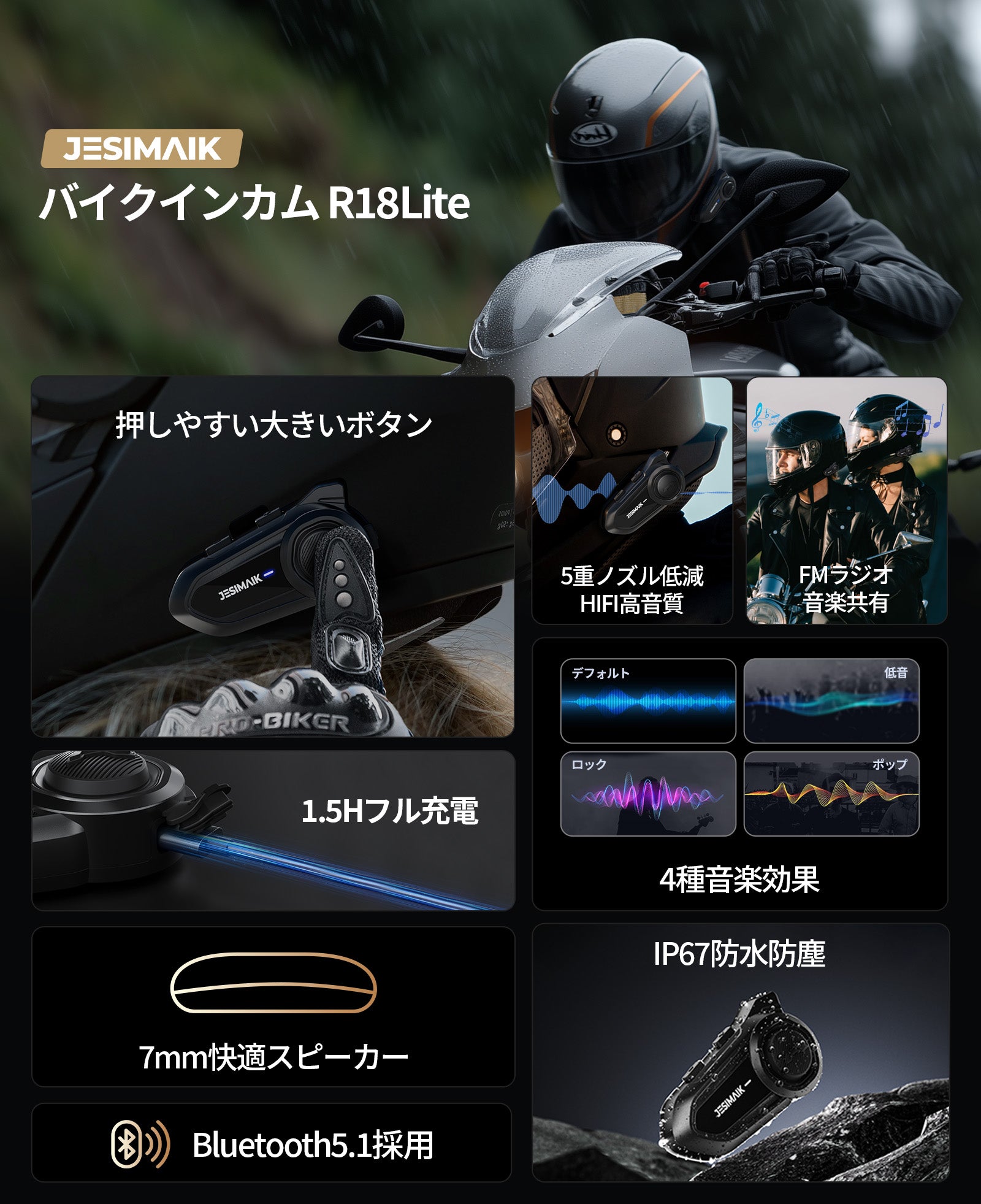 バイクインカム R18Lite – JESIMAIK