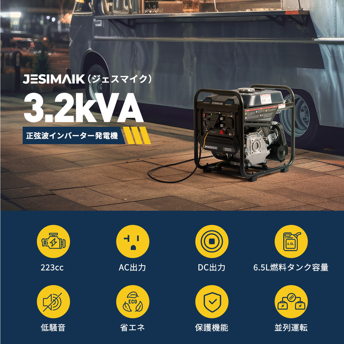 3.2KvAインバーター発電機JM4000Xi – JESIMAIK