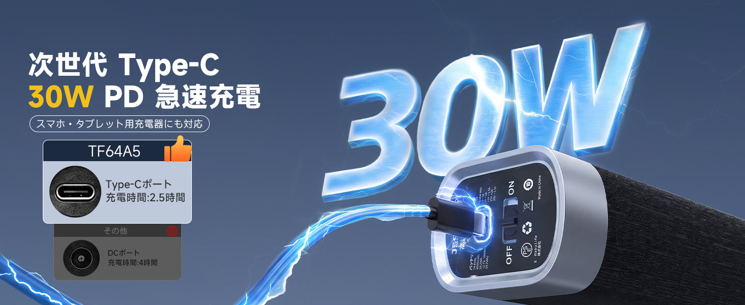 30W PD急速充電