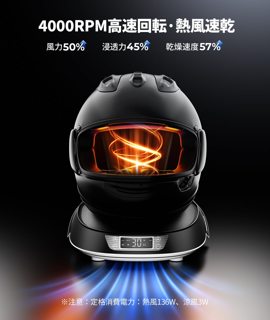 ヘルメット消臭機/乾燥機 A3S