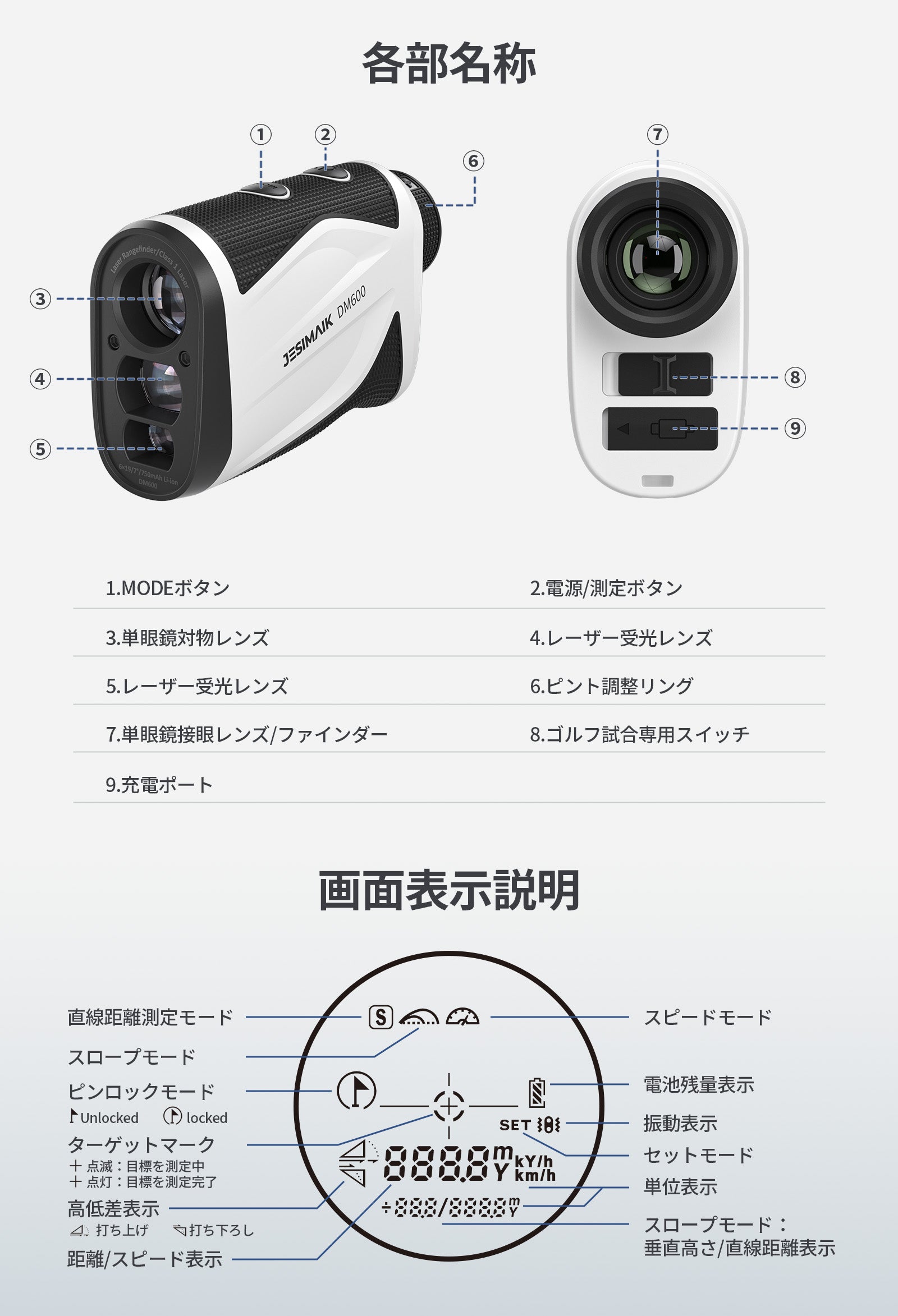 JESMANK DX600 ゴルフ用距離計 JESMANK DX600 ゴルフ用距離計 - メルカリ